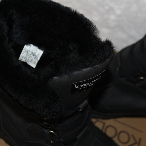 UGG KOOLABURRA LEATHER WINTER BOOTS‎ BLACK - Picture 4 of 8